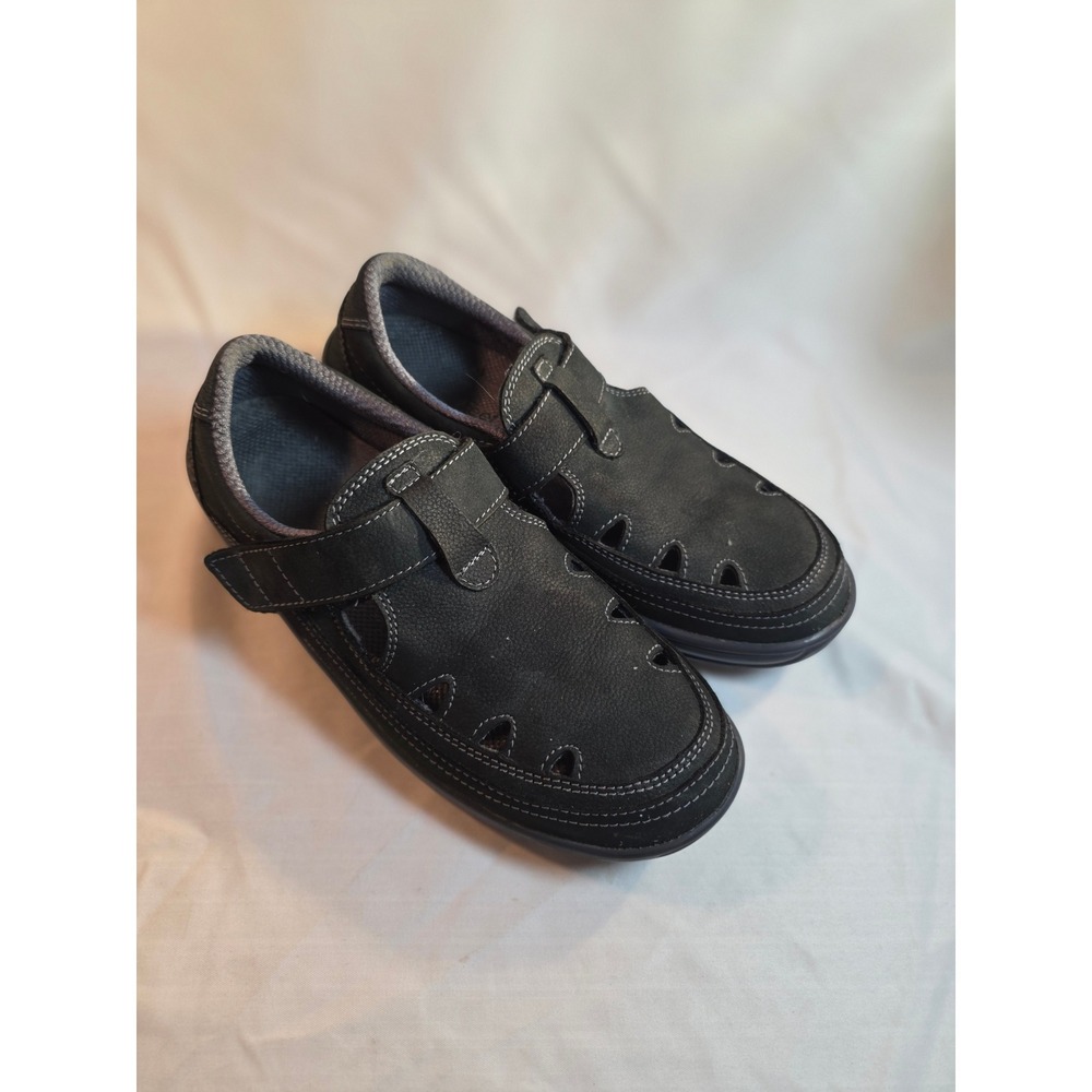 Orthofeet 891 Womens 6.5 B Black Leather Orthopedic Comfort Loafers Shoes